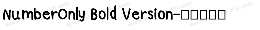 NumberOnly Bold Version字体转换